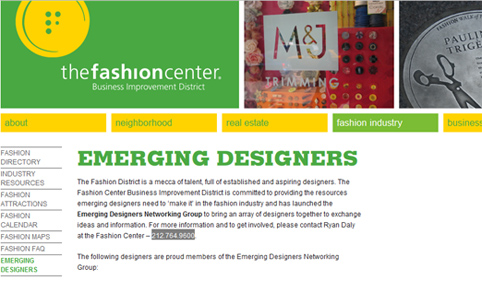 Fashion Center's Emerging Designer Group 1 fashion center featured