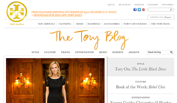 Tory Burch blog